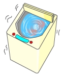 洗濯機で洗う