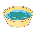 桶で浸け洗い